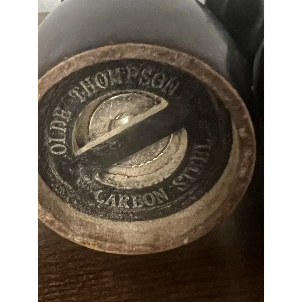 Vintage Olde‎ Thompson Black Wooden Pepper Mill & Salt Shaker Set